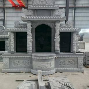 东营 芝麻灰高档墓碑，土墓，可定制