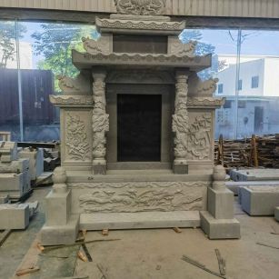 东营 芝麻灰高档墓碑、土墓，一套也支持定做