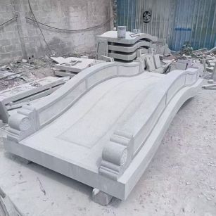 东营 芝麻灰花岗岩园林景观 小石桥