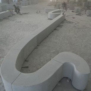 东营 花岗岩整石坐凳拼装